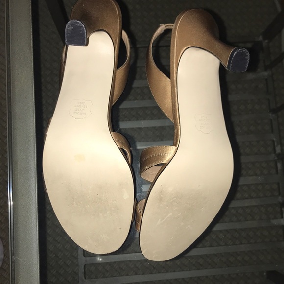 Caparros Satin Bronze Stappy Heels 7 1/2 - Picture 4 of 4